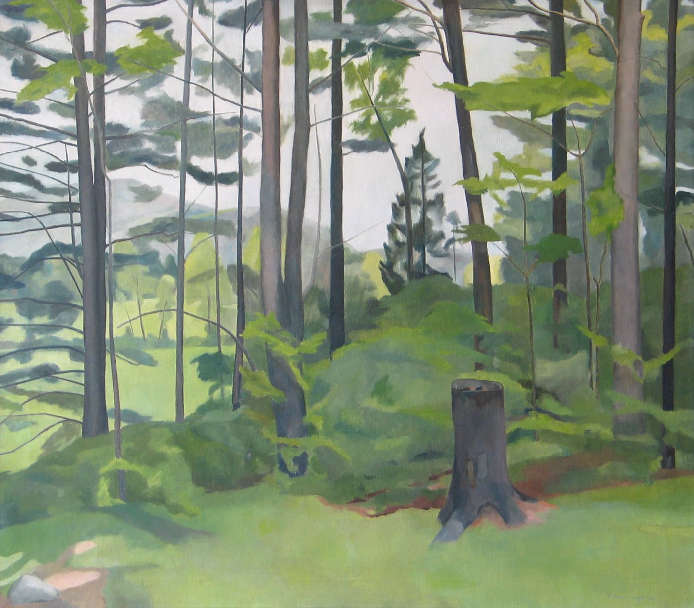 Drury Land, Sheffield_Berkshires_landscape_31x35_oil on canvas_1977